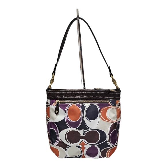 COACH Ashley Hand Drawn Scarf Print Shoulder Bag - Picture 3 of 16